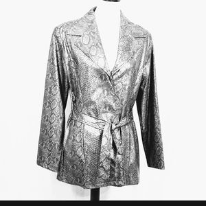 🐍🔥❣️HOT SNAKESKIN SPRING/FALL BLAZER BELTED JACKET ❣️🔥🐍